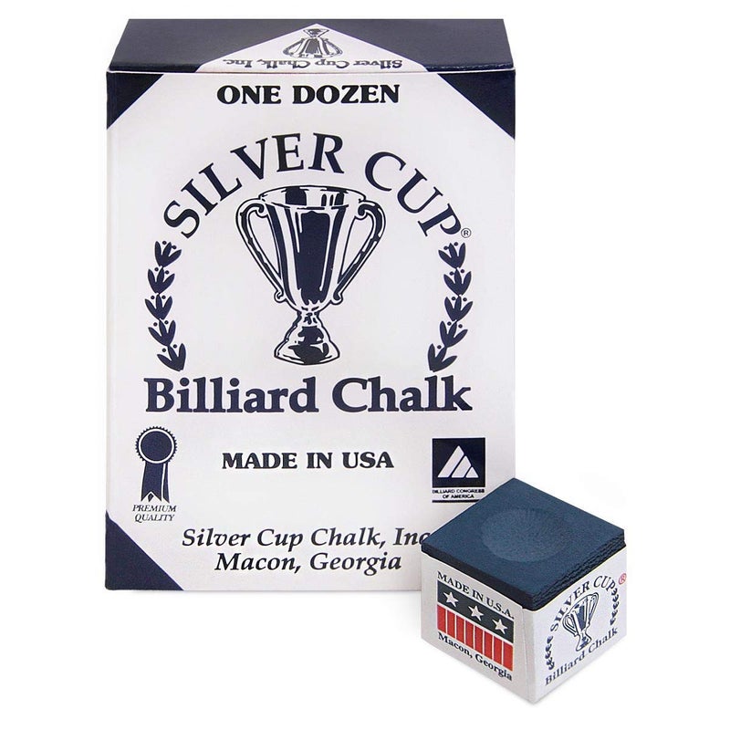 SILVER CUP Billiard CHALK - ONE DOZEN (Navy) - Image 2